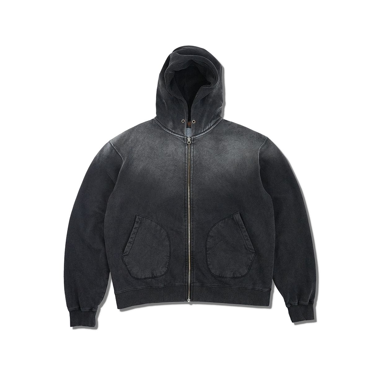 피오에스알(POSR) OVD THERMAL ZIP HOODIE / FADED BLACK