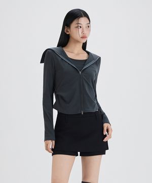 숄 카라 레이어드 집업 티셔츠 RE CMFT09S_MIWCMFV0QS