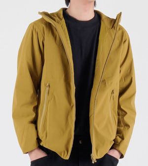 [덕다운 90/10] 플리스 믹스드 나일론 덕다운 하이킹 자켓 (옐로우 카키)