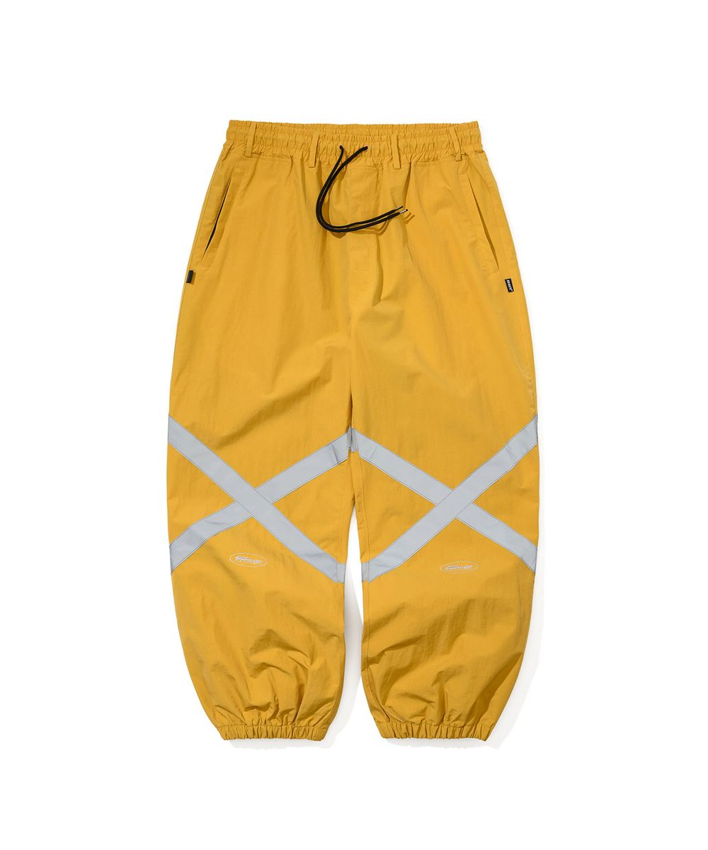 비에스래빗(BSRABBIT) 오리지널 팟엑스 리플렉티브 와이드 조거 팬츠 머스타드 - 사이즈 & 후기 | 무신사