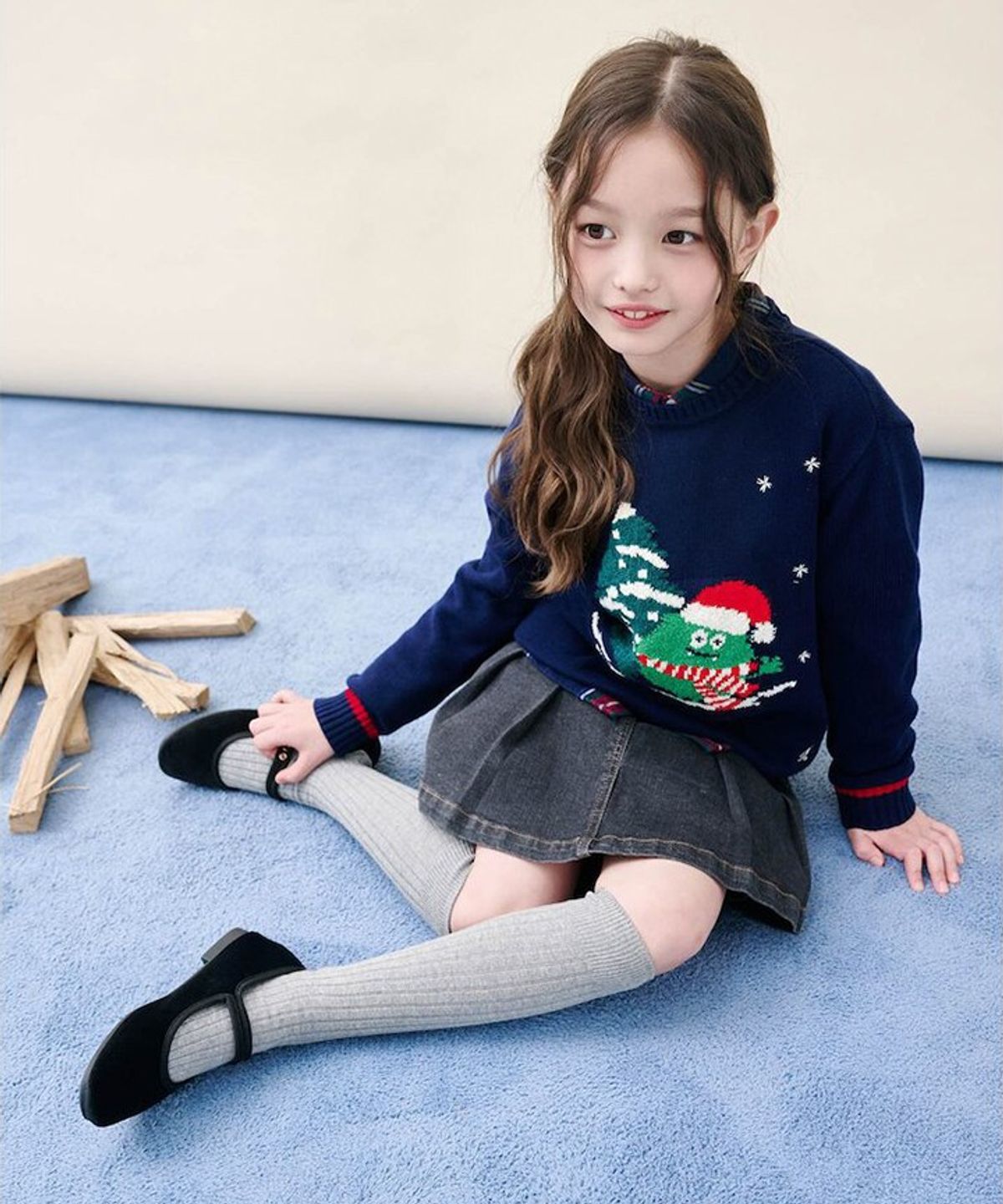 빈폴 키즈(BEANPOLE KIDS) 푸즈예티 인타샤 풀오버 니트  네이비 (BI5Y51U04R)