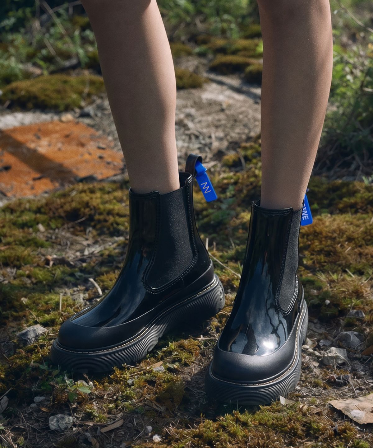 느쉐(NSWE) LAGOM 첼시 레인부츠 5CM (Onix Black) -NSW201OA