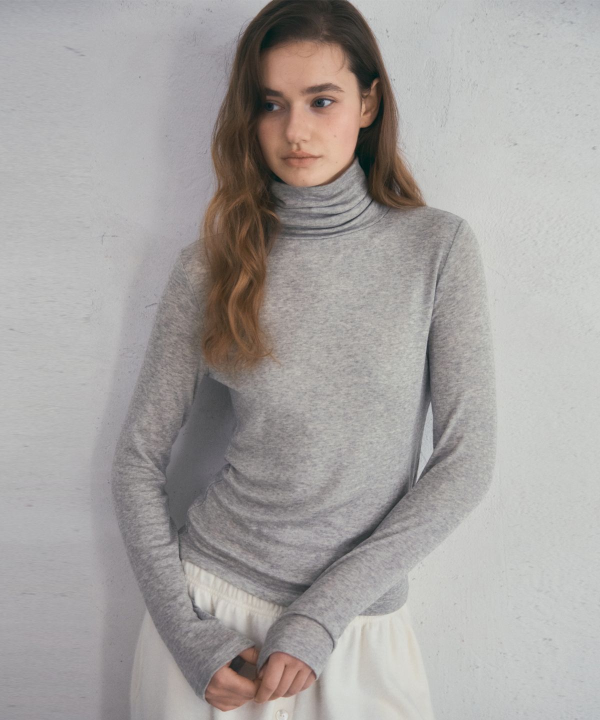 아우어노스텔지아(OURNOSTALGIA) Wool Basic Turtleneck long sleeve T-shirt_5color(O25-TP22)