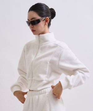 에어리 웜 플리스 크롭 집업_4Colors