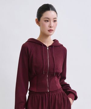 니트 웜 라인 핏 후드 집업_3Colors