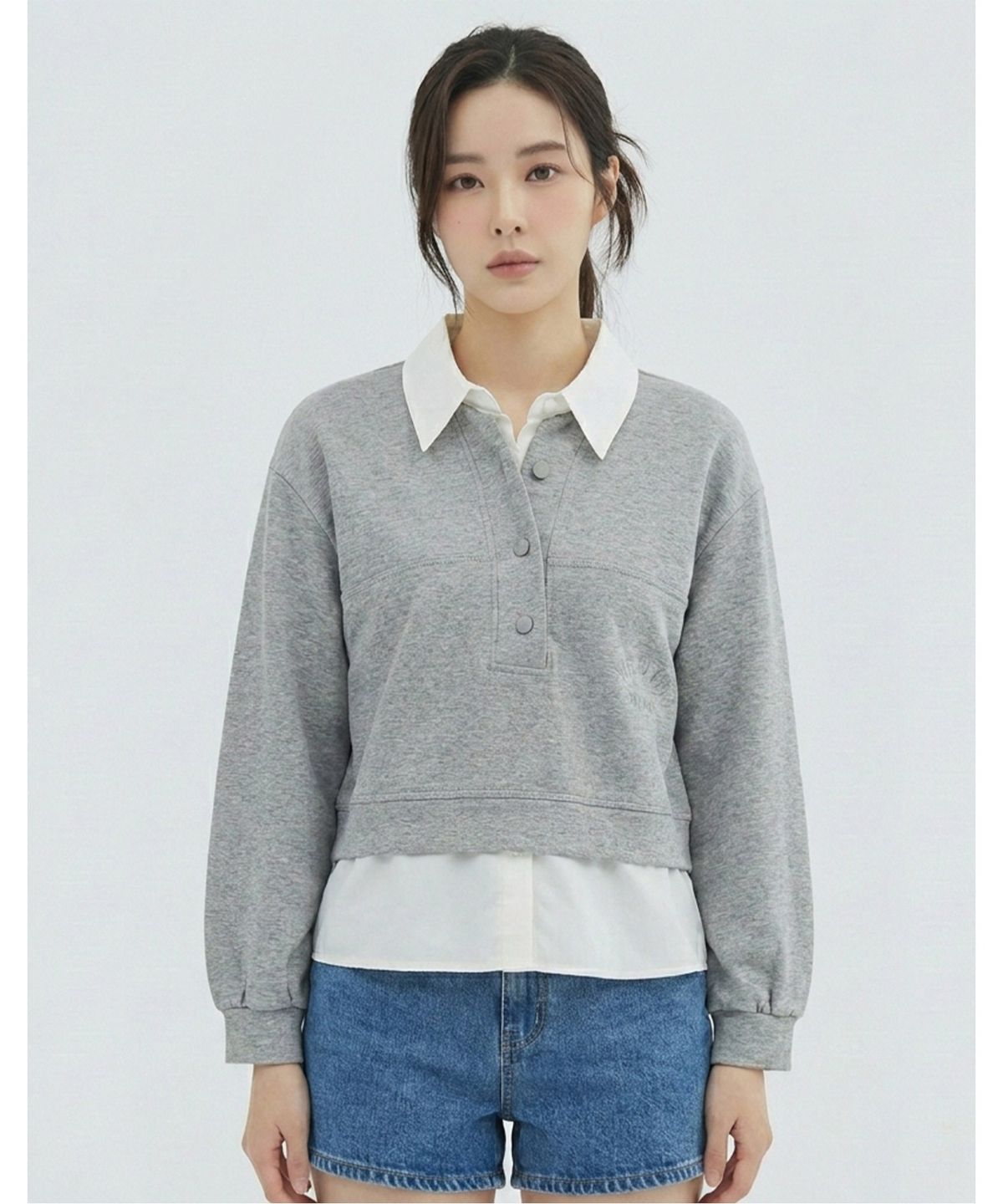 반에이크(VANAKE) 레이어드 카라티셔츠_VB34TSMD01Z