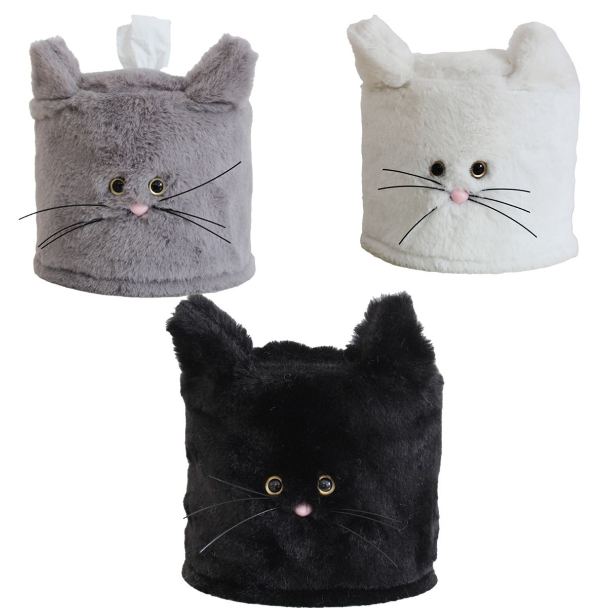 고그린오브젝트(GOGREENOBJECT) [ 선물 포장 ] 살찐이 고양이 두루마리 미니각 티슈 케이스 커버 정사각 롤 휴지 집들이