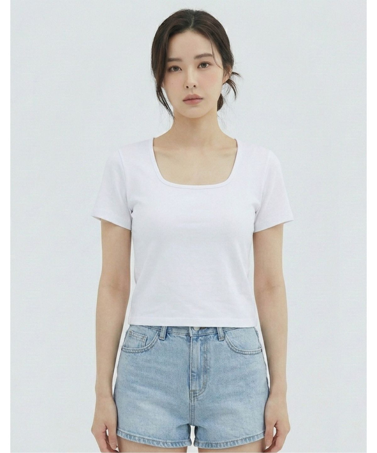 반에이크(VANAKE) 스퀘어넥 반팔티셔츠_VB36TSM319Z