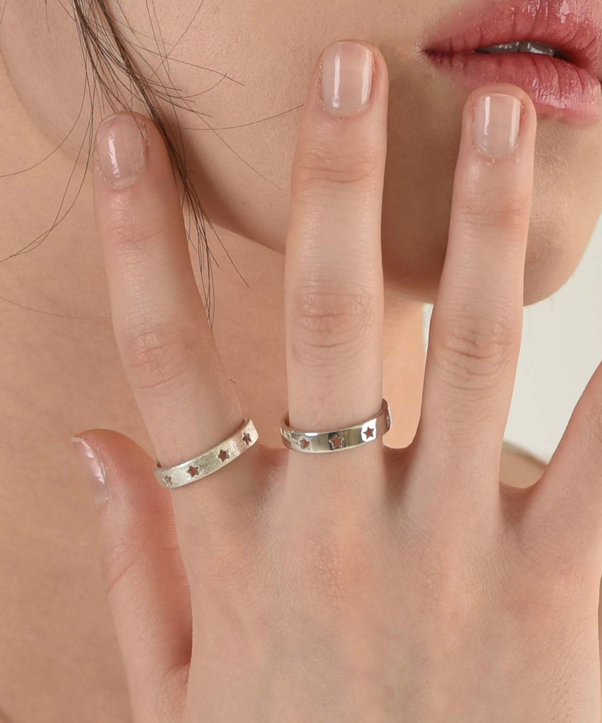 러브트릭스(LOVETRIX) silver925 star band ring