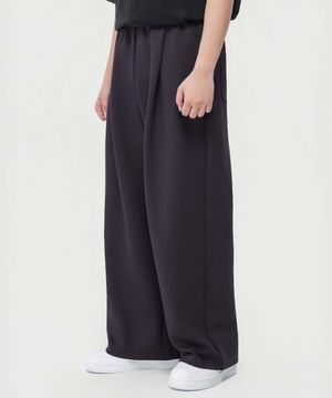 컴포트 원턱 와이드 스웻 팬츠 (MYSTIC CHARCOAL)