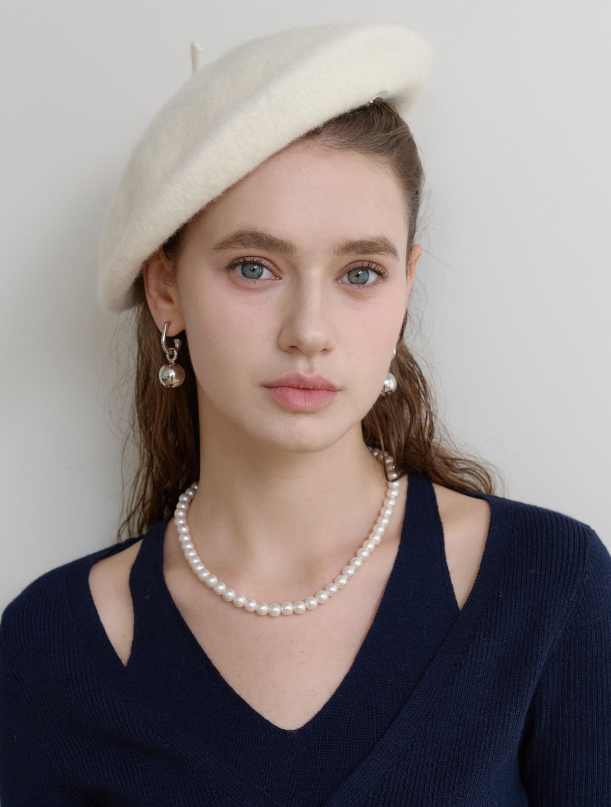 르이엘(LE YIEL) Artist Wool Felt Beret_Ivory 아티스트 울 펠트 베레모_아이보리