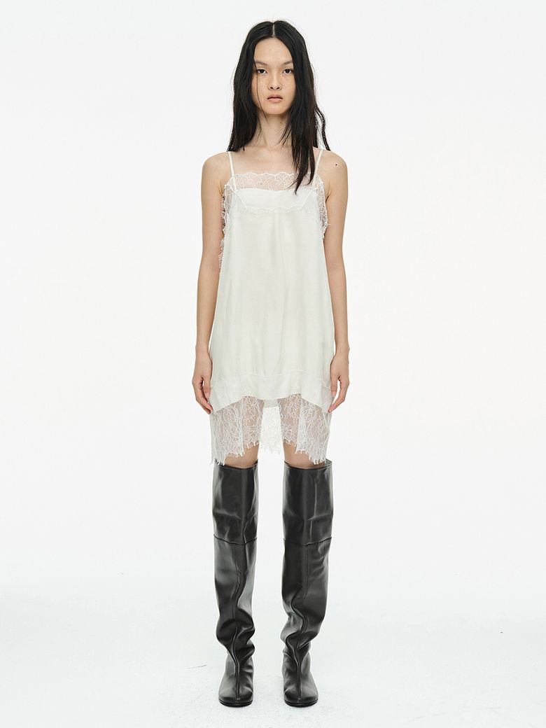Lace Slip Dress _ Ivory
