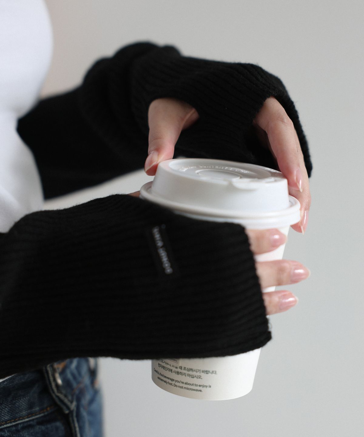 도넛바이닐샵(DONUTVINYLSHOP) basic knit hand warmer (4colors)