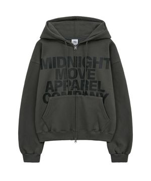 eagle hood zip up (dark grey)
