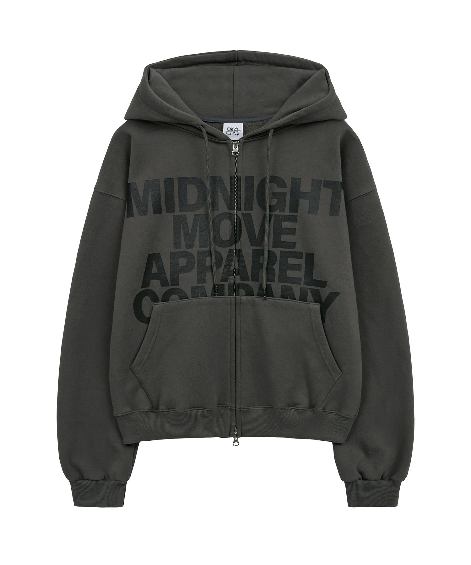 MUSINSA公式 | MIDNIGHT MOVE eagle hood zip up (dark grey)