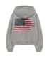 eagle hood zip up (grey)
