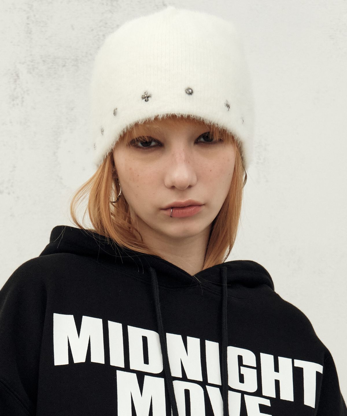 미드나잇 무브(MIDNIGHT MOVE) ey cr beanie (ivory)