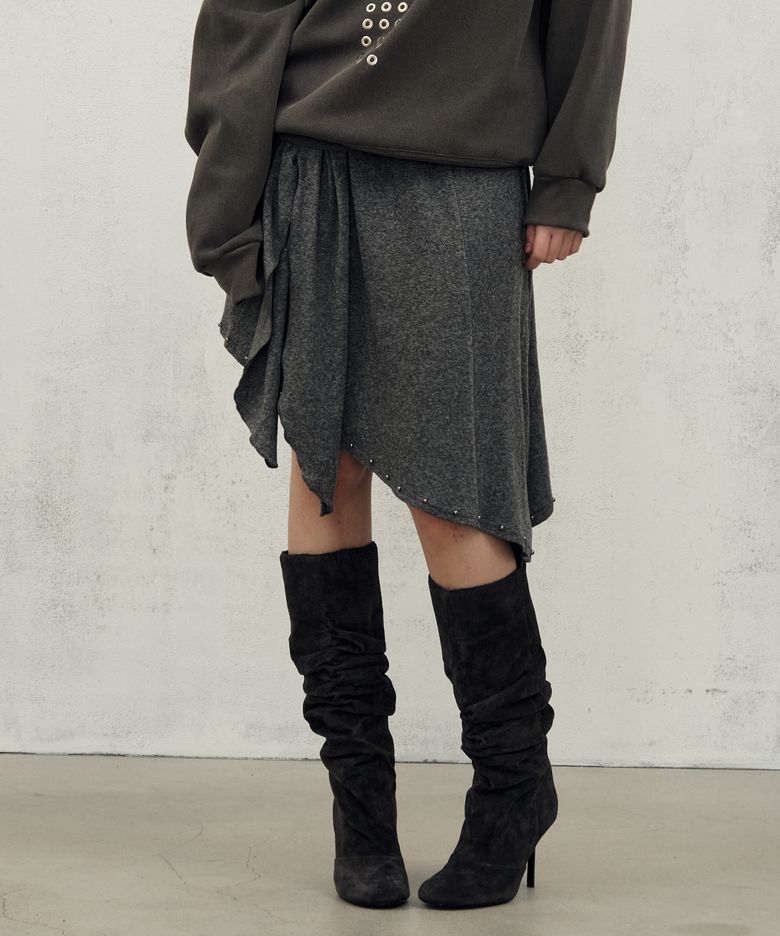 st stud skirt (grey)