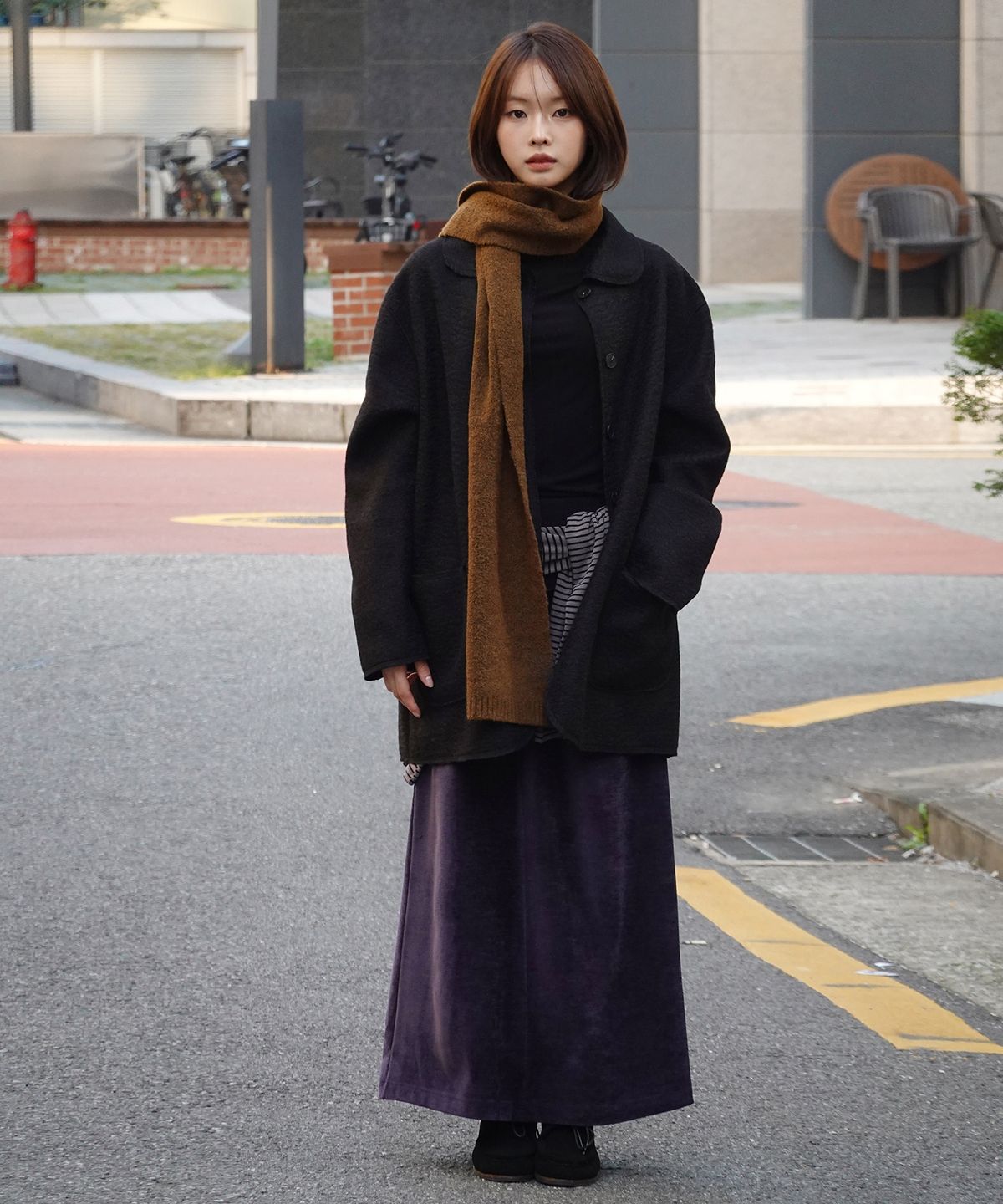 줄리아페페(JULIAPEPE) Woolly Cozy Coat (Black)