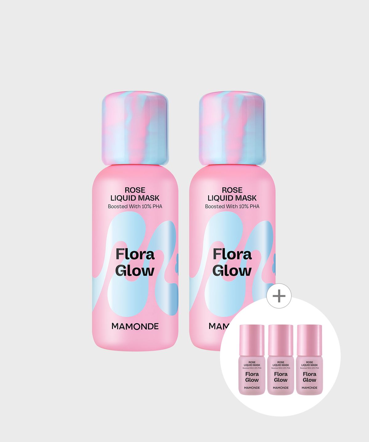 마몽드(MAMONDE) 플로라 글로우 로즈 리퀴드 마스크 80ml x2