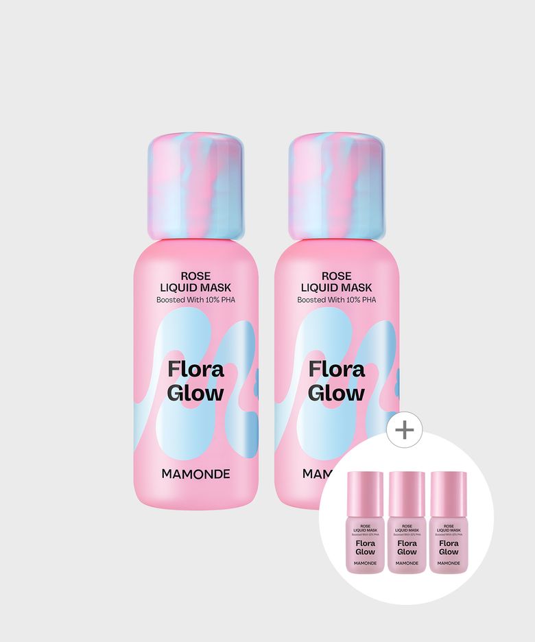 플로라 글로우 로즈 리퀴드 마스크 80ml x2