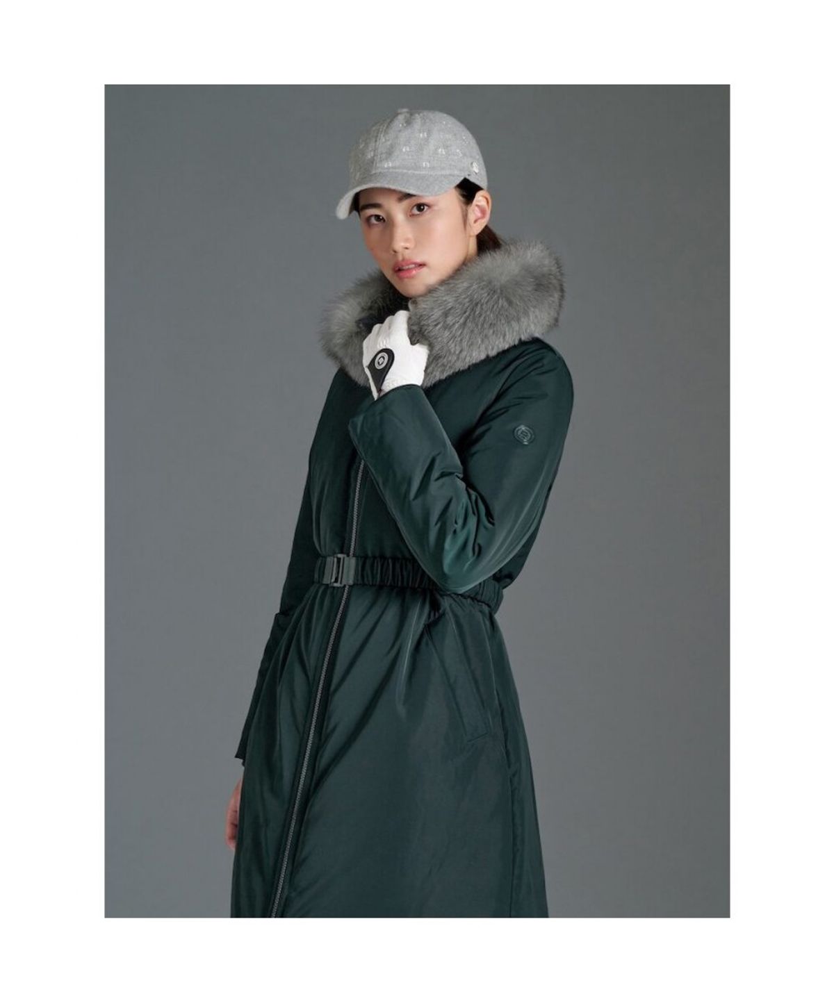 빈폴골프(BEANPOLE GOLF) 여성 중기장 벨트 다운 - 그린
