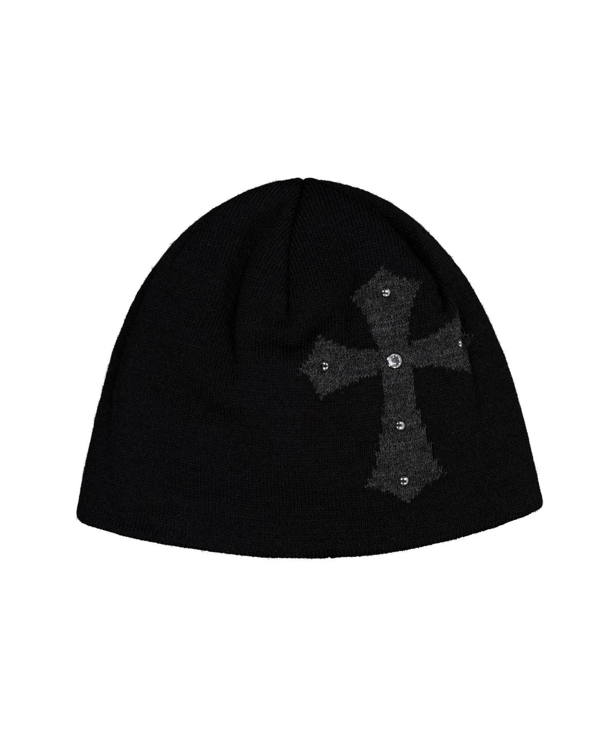 셋업이엑스이(SETUP-EXE) CROSS STUDDED BEANIE / BLACK