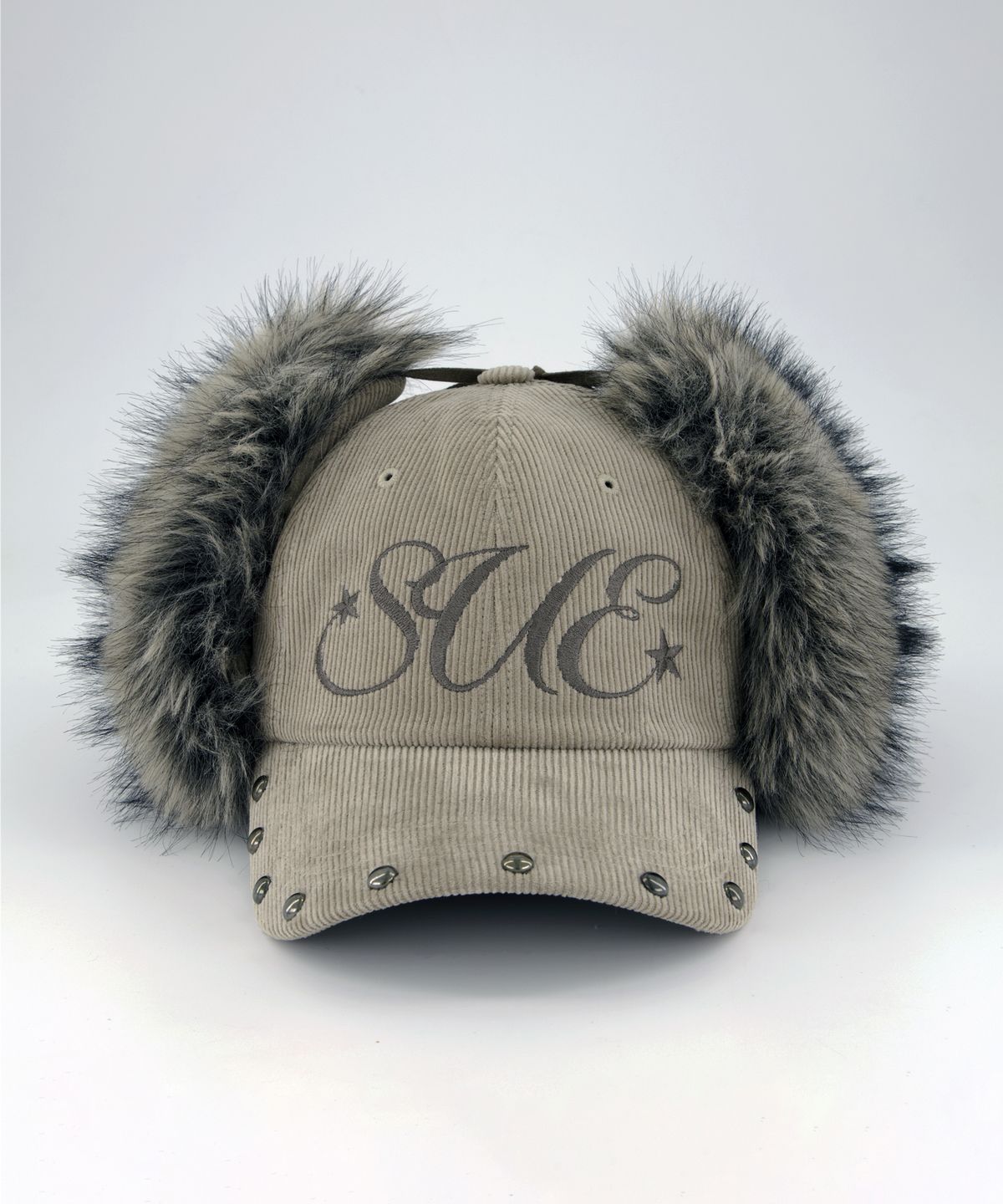 셋업이엑스이(SETUP-EXE) CORDUROY FUR EARFLAP CAP / BEIGE