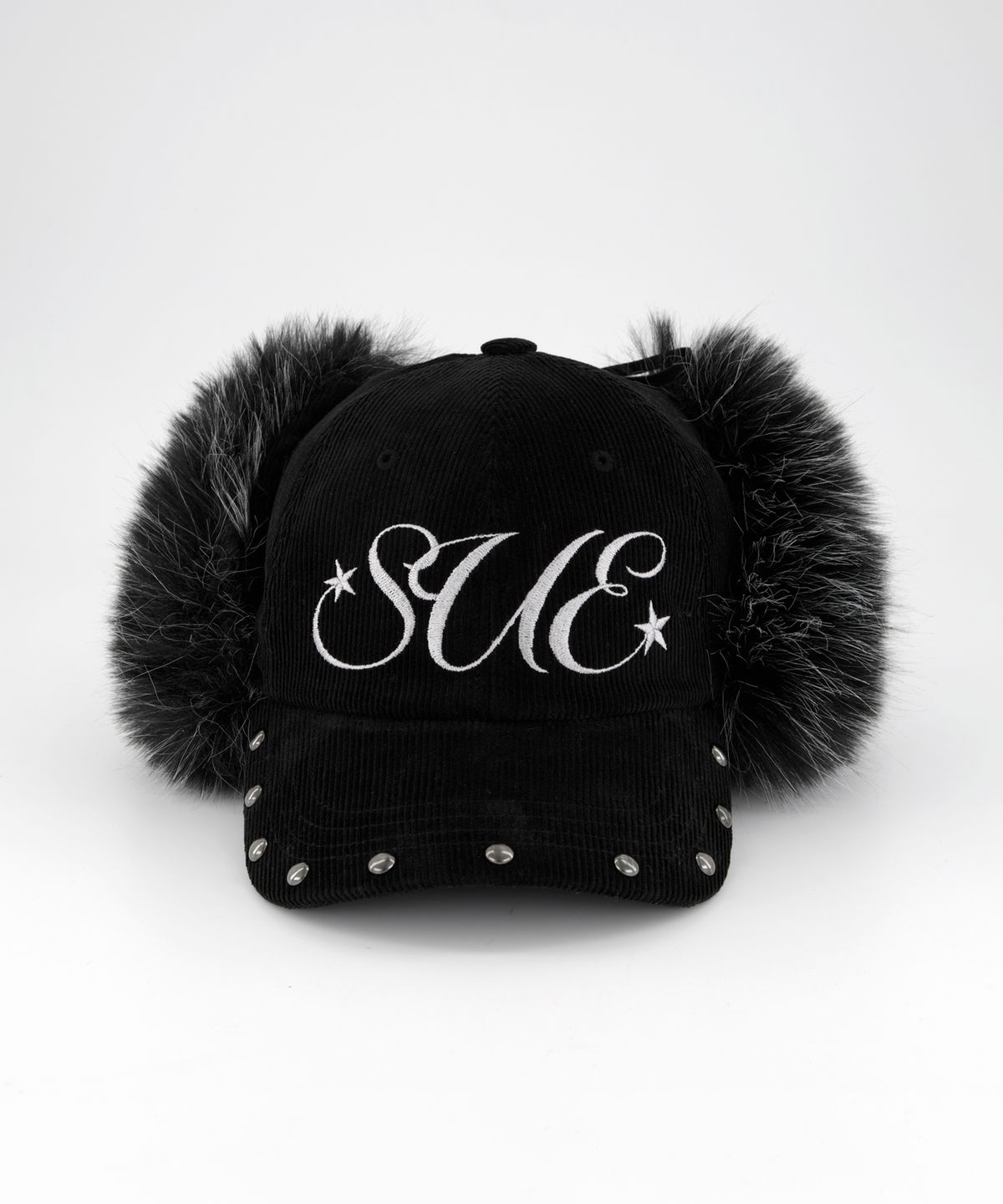셋업이엑스이(SETUP-EXE) CORDUROY FUR EARFLAP CAP / BLACK