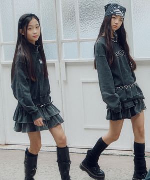 피그먼트 프릴 스커트