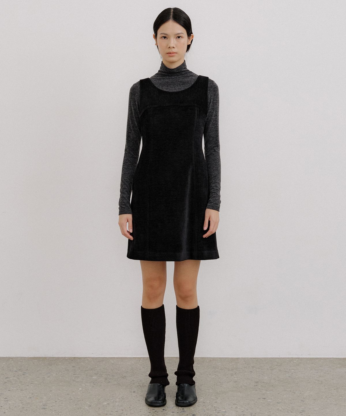 오떼뜨(OCTETTE) CORDUROY MINI LINE OPS_BLACK