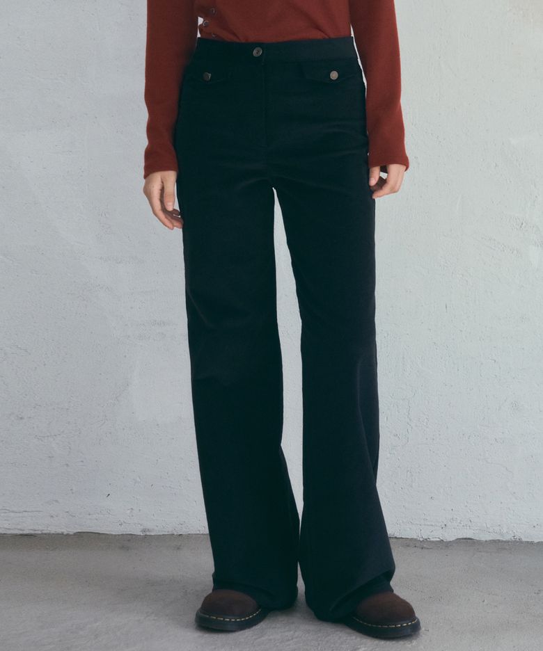 Twin Flap Corduroy Pants_Black(O25-PT15)
