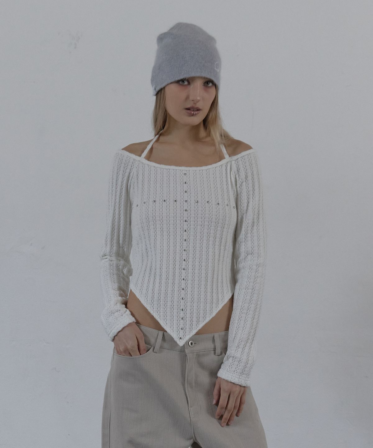 셋업이엑스이(SETUP-EXE) WESTERN CROSS TOP / WHITE