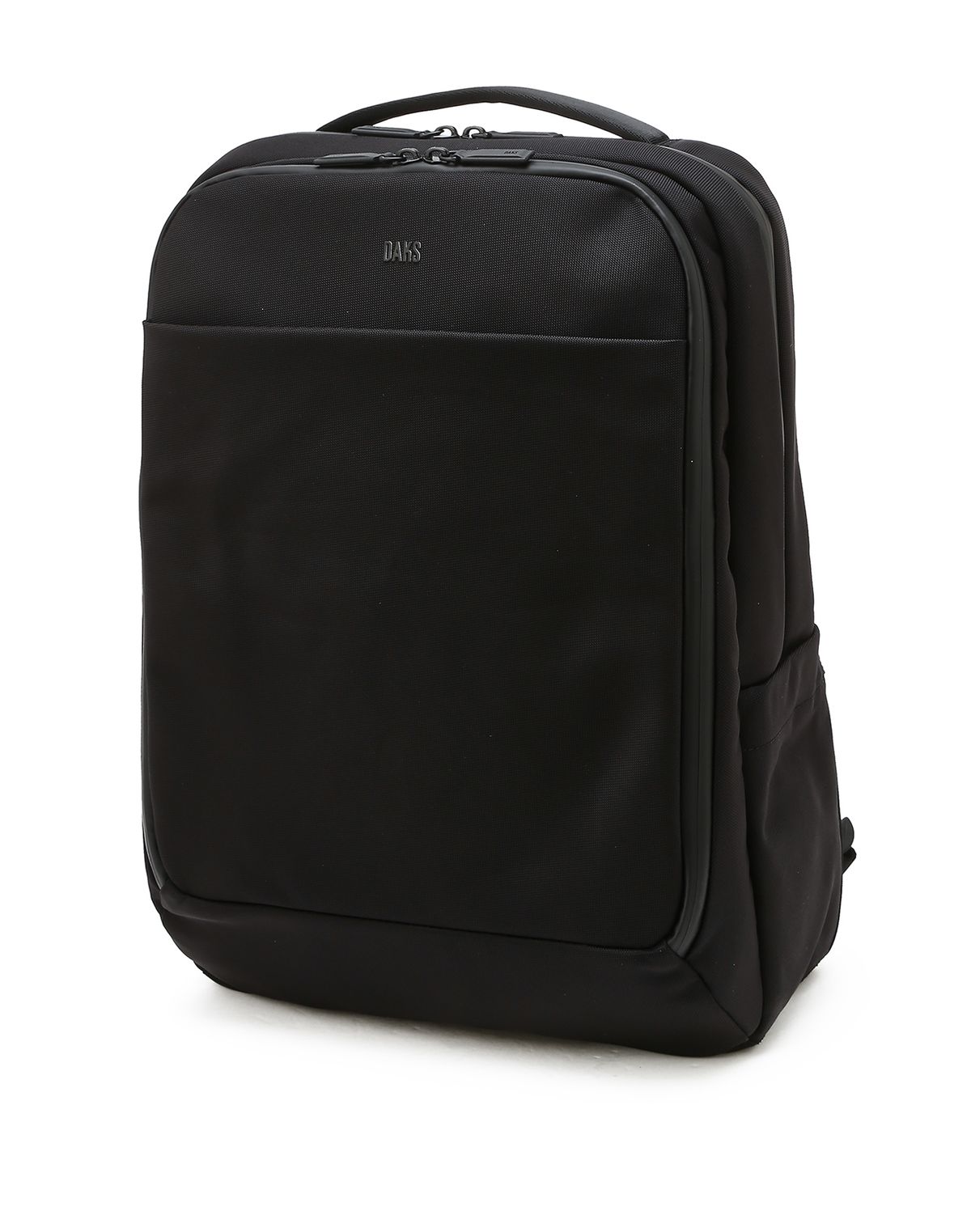 닥스 남성 액세서리(DAKS MEN'S ACCESSORIES) 블랙 로고장식 나일론 백팩 DBBA6E661BK