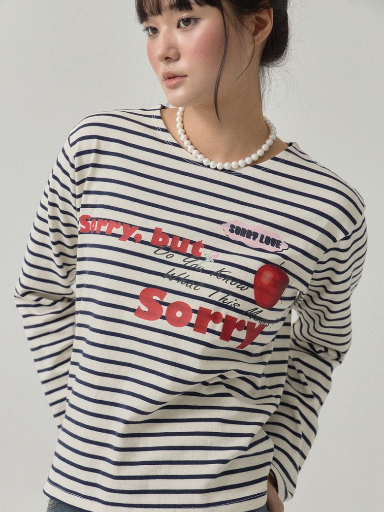 Print Marine Stripe T-shirt_Ivory