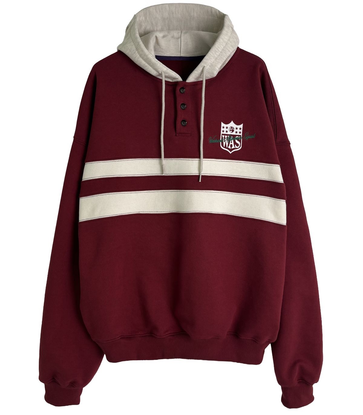 워즈(WAS) 럭비65 후드 (BURGUNDY)