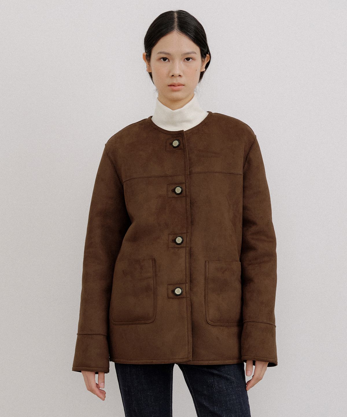 오떼뜨(OCTETTE) HENRY SUEDE HALF-FUR MUSTANG_BROWN
