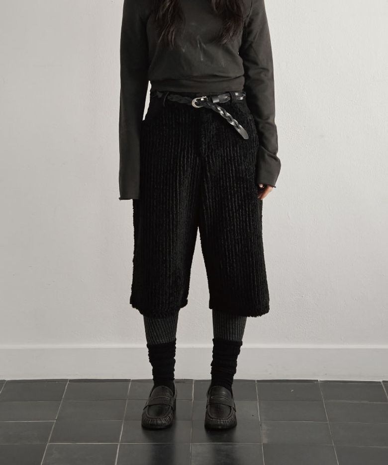 REVERSIBLE MIXED PANTS BLACK