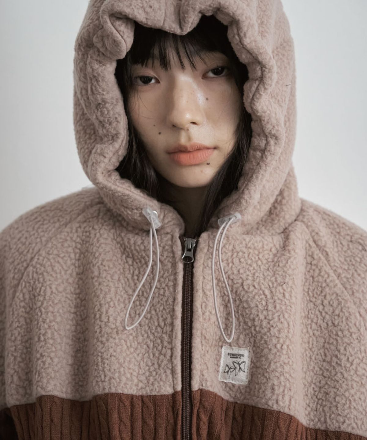 구월십일(GUWOLSIBIL) FLEECE BALLOON JUMPER BROWN