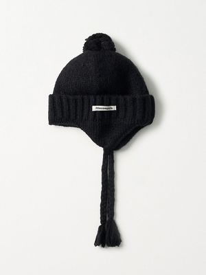 폴드 벨 이어플랩 비니 (블랙)