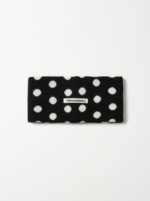 도트 패턴 헤어밴드 (블랙)