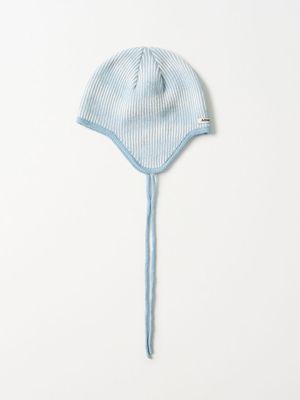 무아레 웨이브 이어플랩 비니 (스카이 블루)