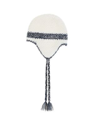 블렌디드 라인 이어플랩 비니