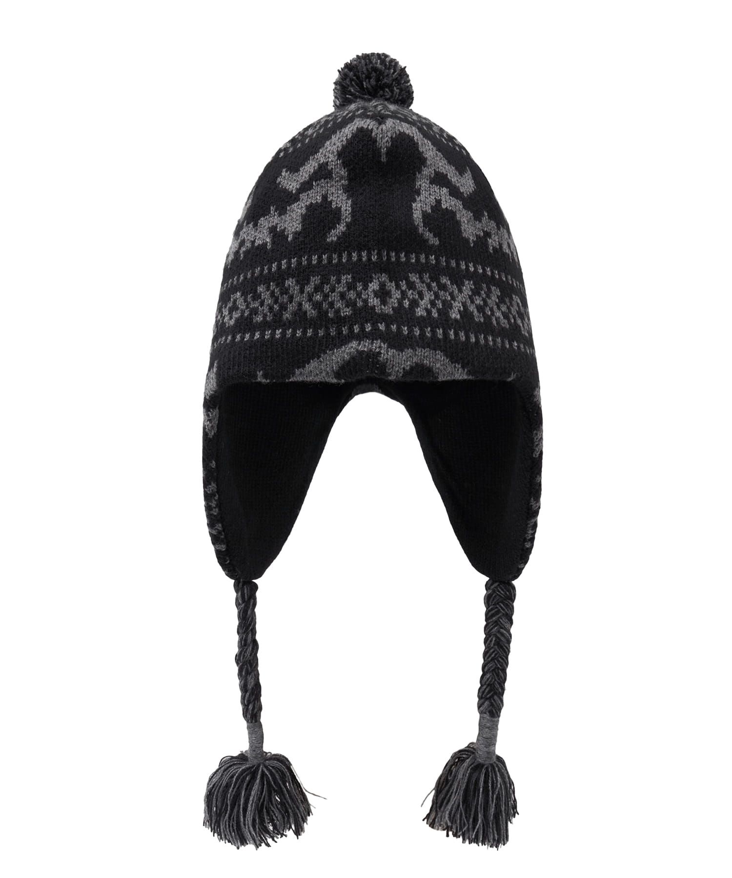 MUSINSA公式 | BROWNBREATH EARFLAP BEANIE - BLACK