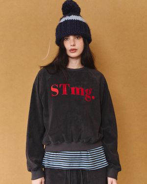 stmg 로고 맨투맨 차콜