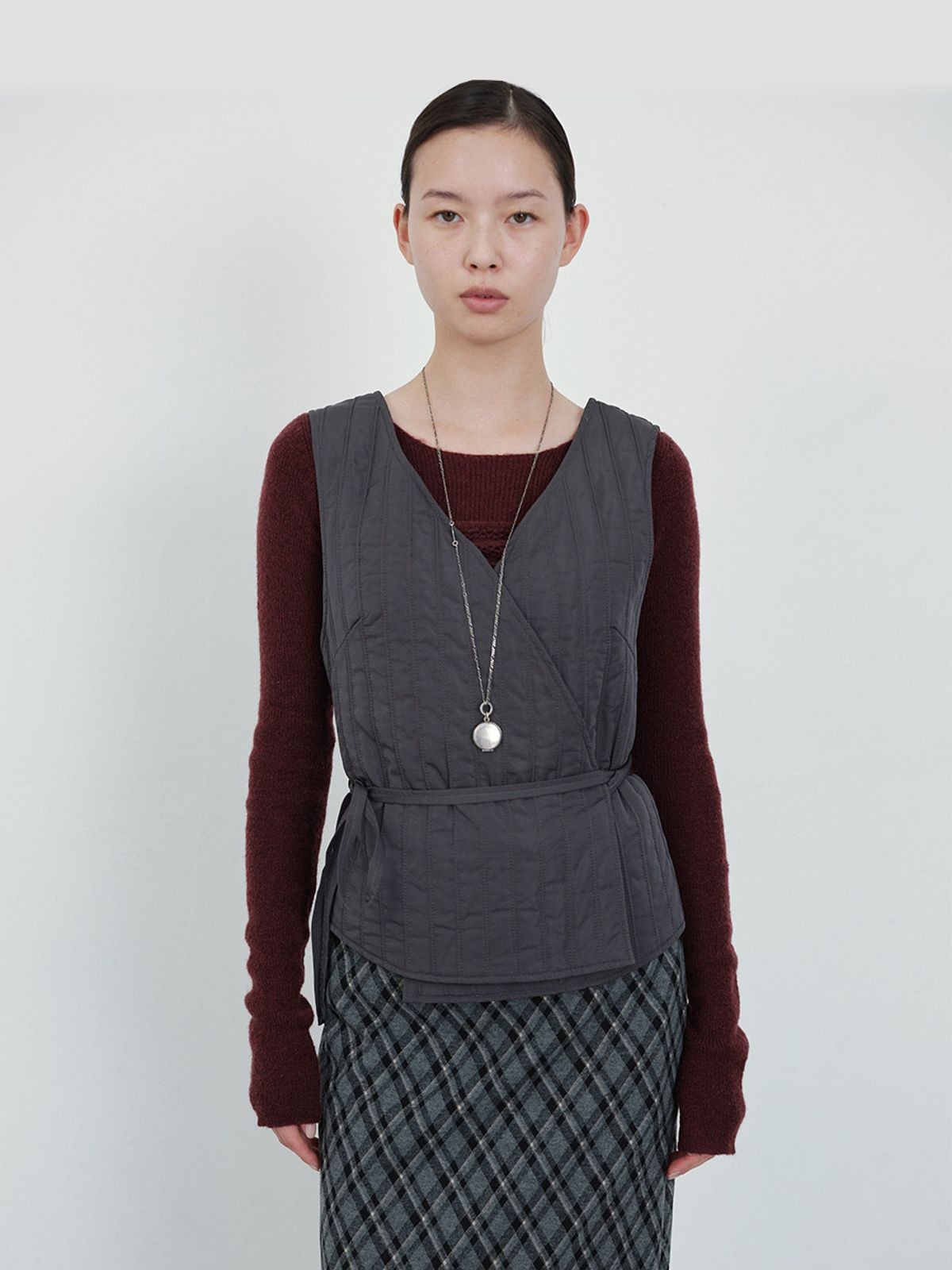 헌치(HUNCH) Tied Quilted Vest