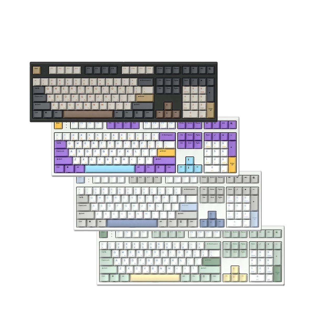 한성컴퓨터(HANSUNG COMPUTER) GK787SE OfficeMaster 8K 저소음 윤활 기계식 키보드 뽀송 (딥블루 뽀송 38g/리니어)
