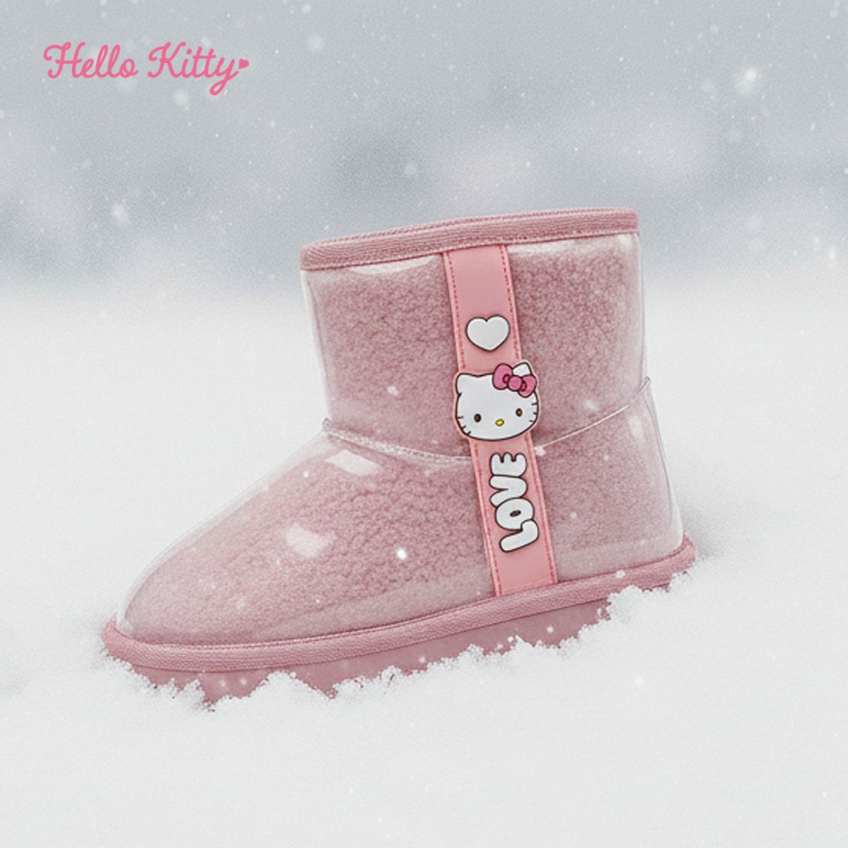 산리오 키즈(SANRIO) 헬로키티 클리어 방한부츠