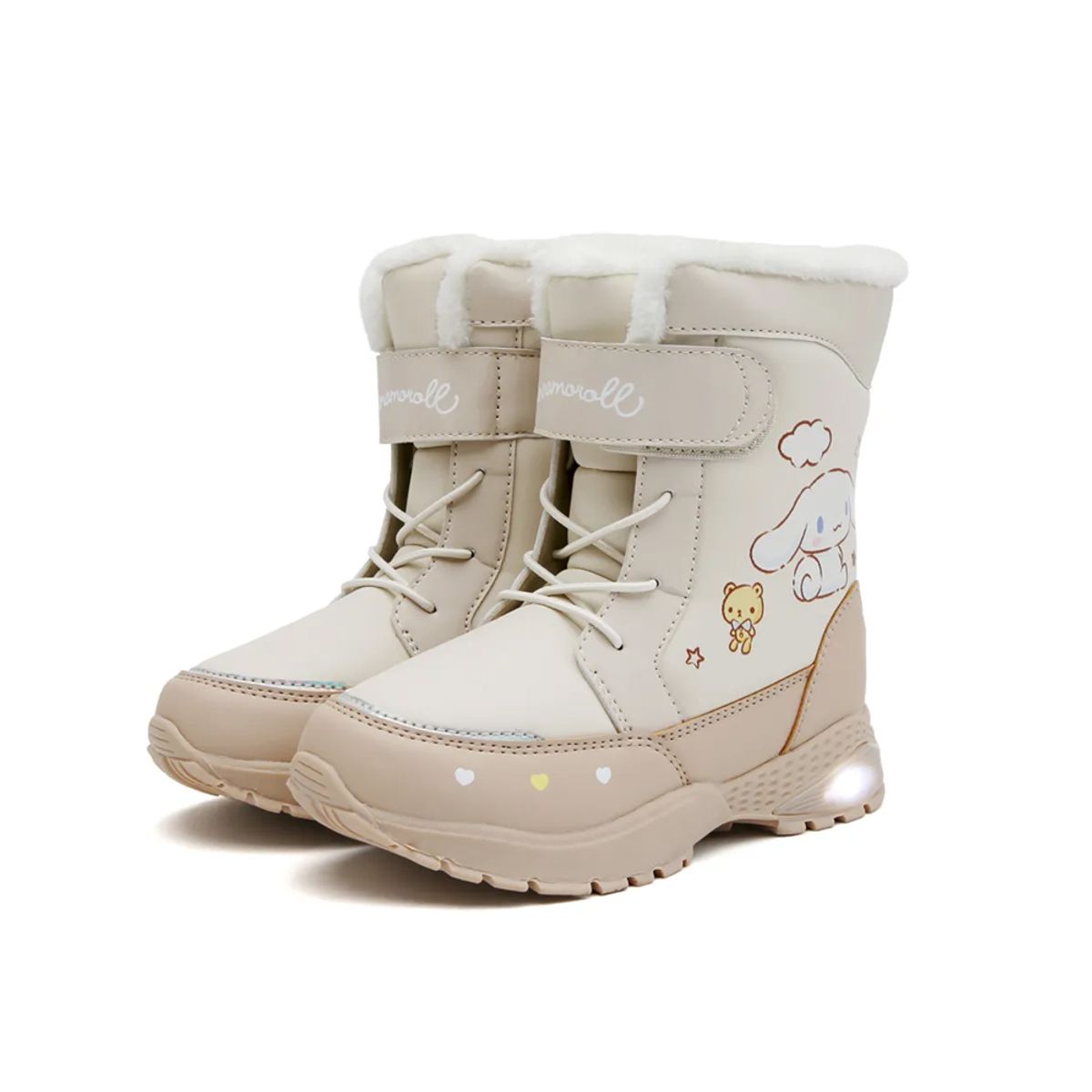 산리오 키즈(SANRIO) 시나모롤 하트 라이팅 방한부츠