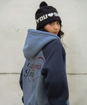 [구빈x소정] (W) 배색 후러브 후드집업